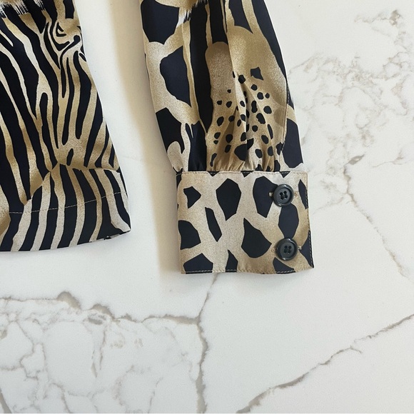 Vintage 1980’s Escada Silk Animal Print Blouse - Picture 10 of 12